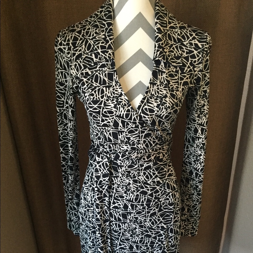 DVF silk jersey wrap dress